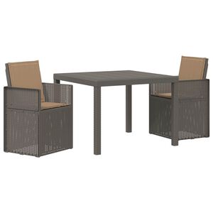vidaXL Set da Pranzo per Giardino 3 pz Grigio chiaro e Tortora PP