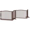 vidaXL Cancello Cani Porta Pieghevole Marrone 4 Pannelli 320cm Pioppo