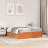 vidaXL Letto con Materasso Marrone Cera 140x200cm Legno Massello Pino