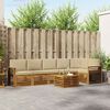 vidaXL Set divano sezionale con cuscino 7 pcs Naturale e Beige