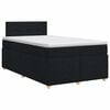 vidaXL Letto box spring con materasso Nero 120 x 190 cm Tessuto
