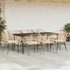 vidaXL Set da Pranzo da Giardino 9 pz con Cuscini Polyrattan Vetro