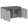 vidaXL Panca per ingresso con cuscino Grigio Sonoma 80 x 46 x 46 cm