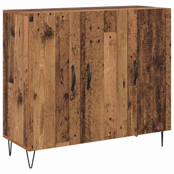 vidaXL Credenza Legno vecchio 90 x 32,5 x 80 cm Legno multistrato