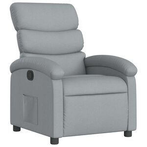 vidaXL Poltrona Reclinabile in Tessuto Grigio Chiaro
