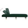 vidaXL Chaise Longue in Velluto Verde Scuro
