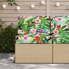 vidaXL Set di Cuscini per Pallet Floreale 2 pcs Giungla Tropicale
