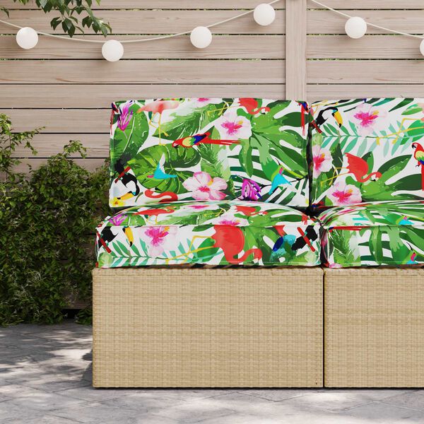 vidaXL Set di Cuscini per Pallet Floreale 2 pcs Giungla Tropicale