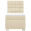 vidaXL Giroletto a Molle con Materasso Crema 80x200 cm inTessuto