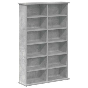 vidaXL Mobile per CD Grigio Cemento 60 x 17 x 92 cm