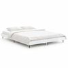 vidaXL Giroletto Bianco Lucido 135x190 cm in Legno Multistrato