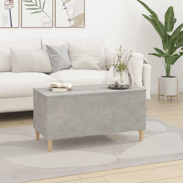 vidaXL Tavolino Salotto Grigio Cemento 90x44,5x45 cm Legno Multistrato