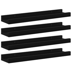 vidaXL Mensole da Parete 2 pz Nere 40x9x3 cm