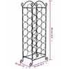 vidaXL Porta Bottiglie di Vino per 21 Bottiglie in Metallo