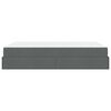 vidaXL Struttura letto con materasso 2 pcs Grigio Sfumato Tessuto