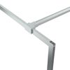 vidaXL Parete Doccia Walk in Argento 115x195 cm Vetro Trasparente ESG