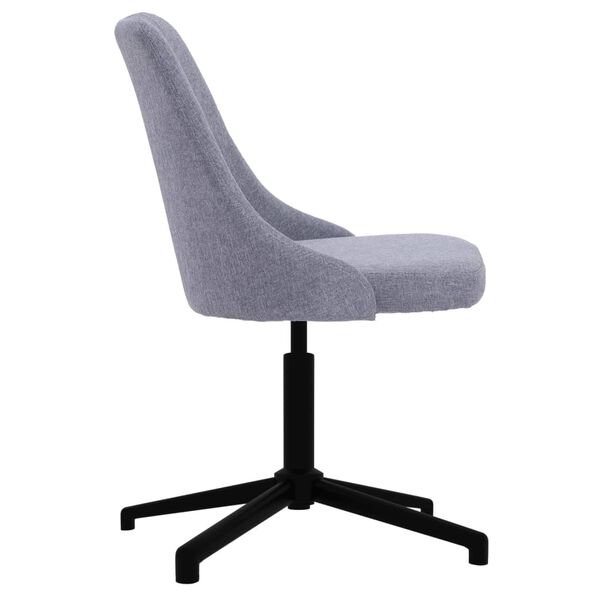 vidaXL Sedie da Pranzo Girevoli 4 pz Grigio Chiaro in Tessuto