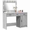 vidaXL Tavolo da Trucco 2 pcs Grigio 40 x 41 x 75 cm Legno multistrato