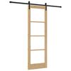 vidaXL Porta scorrevole ORKDAL Naturale e Nero 73,5 x 211 cm