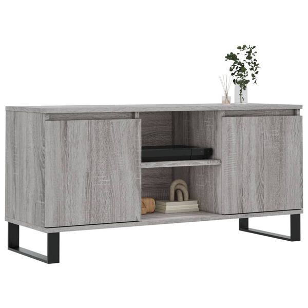 vidaXL Mobile Porta TV Grigio Sonoma 104x35x50 cm in Legno Multistrato