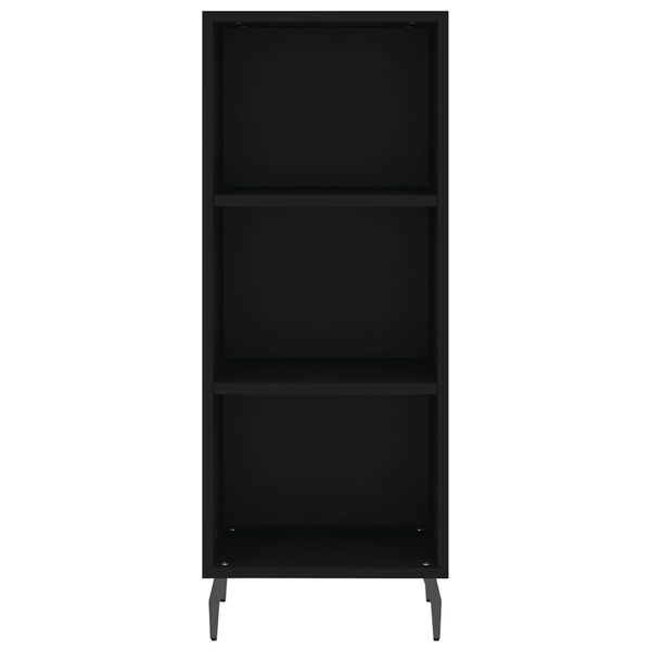 vidaXL Credenza Nera 34,5x32,5x90 cm in Legno Multistrato