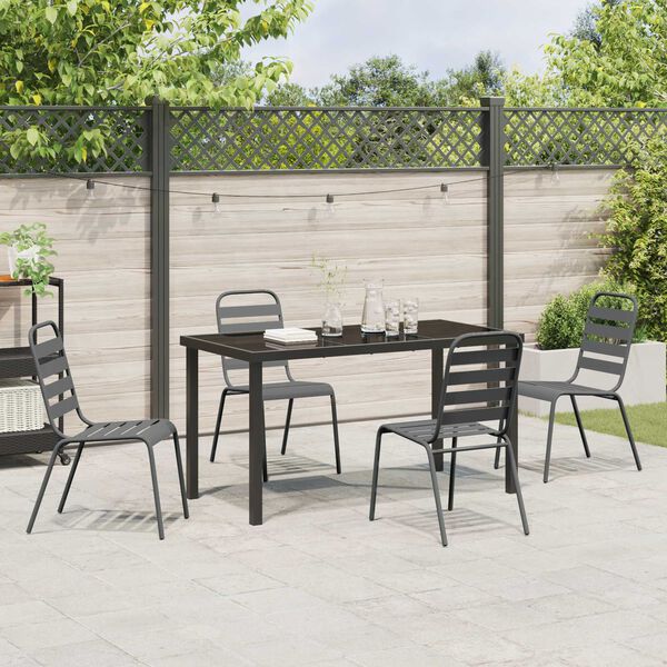 vidaXL Set da Pranzo per Giardino 5 pcs Antracite