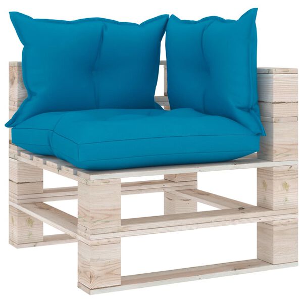 vidaXL Set Divani da Giardino Pallet 6 pz con Cuscini in Legno di Pino