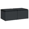 vidaXL Set Divani da Giardino con Cuscini 2 pz Nero Polyrattan Acacia