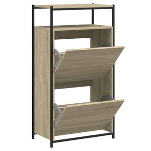 vidaXL Scarpiera Rovere Sonoma 60x34x112 cm in Legno Multistrato