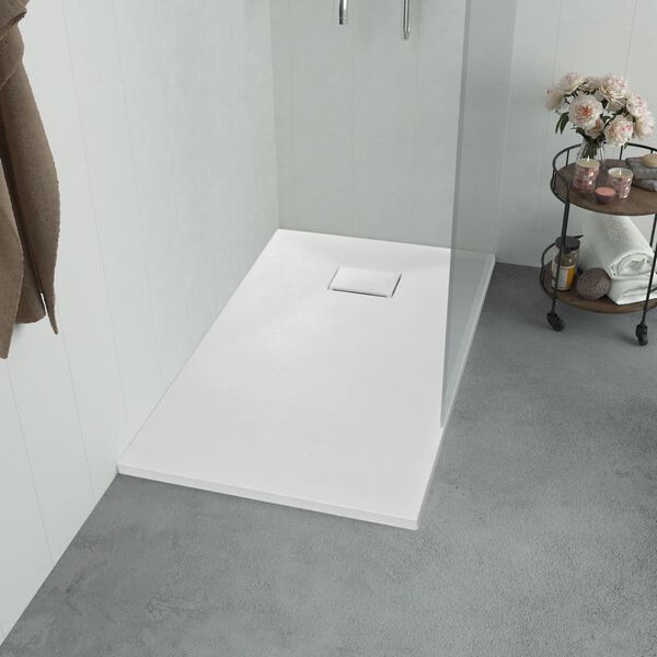vidaXL Piatto Doccia in SMC Bianco 90x90 cm