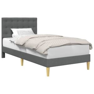 vidaXL Struttura del letto Grigio Scuro 90 x 190 cm Tessuto
