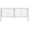 vidaXL Cancello da Giardino in Acciaio Zincato 306x75 cm Argento
