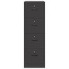 vidaXL Armadio per File con cassetto 2 pcs Nero 44 x 50 x 139 cm