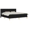 vidaXL Struttura letto con materasso Nero 180 x 200 cm Tessuto