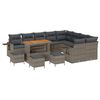 vidaXL Set Divano da Giardino 13 pz 12-Numero di posti Grigio