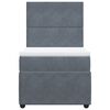 vidaXL Giroletto a Molle con Materasso Grigio Scuro 80x200 cm Velluto