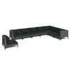 vidaXL Divani da Giardino 8 pz con Cuscini in Polyrattan Grigio Scuro