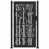 vidaXL Cancello da giardino con blocco Nero 110 x 180 cm