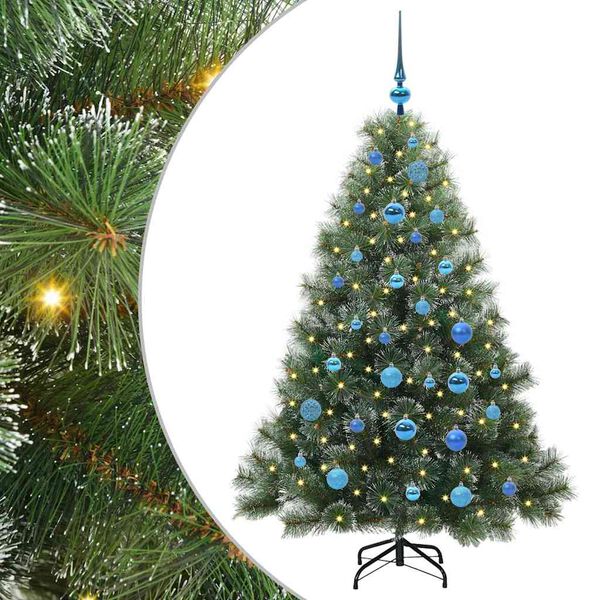 vidaXL Albero di Natale artificiale con 150 LED Verde 150 cm PE e PVC