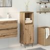 vidaXL Armadietto Bagno Rovere 30x30x100 cm Legno Multistrato
