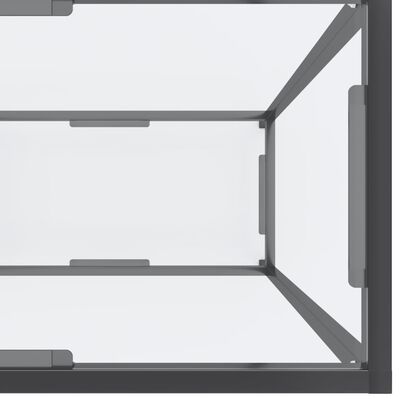 vidaXL Tavolo Consolle Trasparente 200x35x75,5 cm in Vetro Temperato