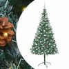 vidaXL Albero di Natale artificiale Verde 210 cm PVC e Acciaio