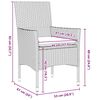 vidaXL Set da Pranzo per Giardino 3 pcs Grigio chiaro polyrattan