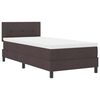 vidaXL Letto a molle con materasso Marrone Scuro 90 x 190 cm Tessuto