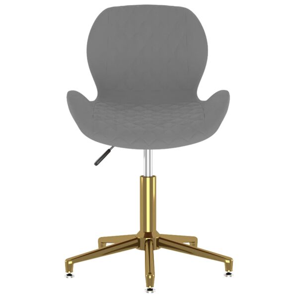 vidaXL Sedia da Pranzo Girevole Grigio Scuro in Velluto