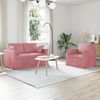 vidaXL Divano 2 pcs Rosa