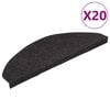 vidaXL Tappetini Autoadesivi per Scale 20 pz Neri 65x22,5x3,5 cm