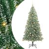 vidaXL Albero di Natale Artificiale Imbiancato con Luci LED 180 cm