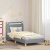 vidaXL Struttura letto bambini con testata Grigio chiaro 80 x 160 cm