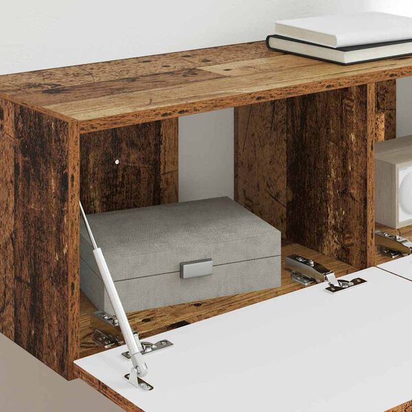 vidaXL Mobile TV da parete Legno vecchio 98 x 31 x 29,5 cm